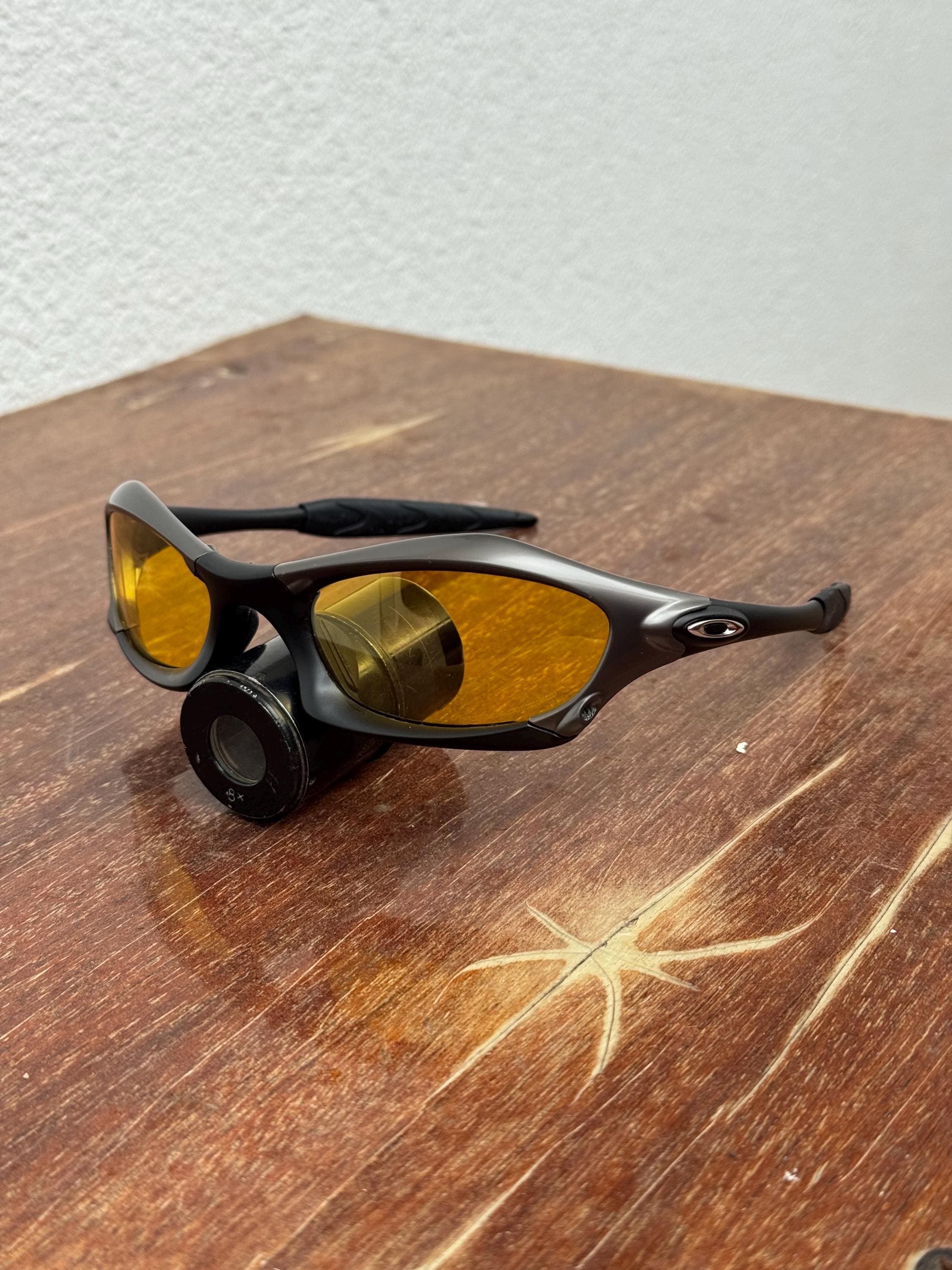 Oakley Splice Sunglasses Yellow Polarized Gray Iridium Minute Eye