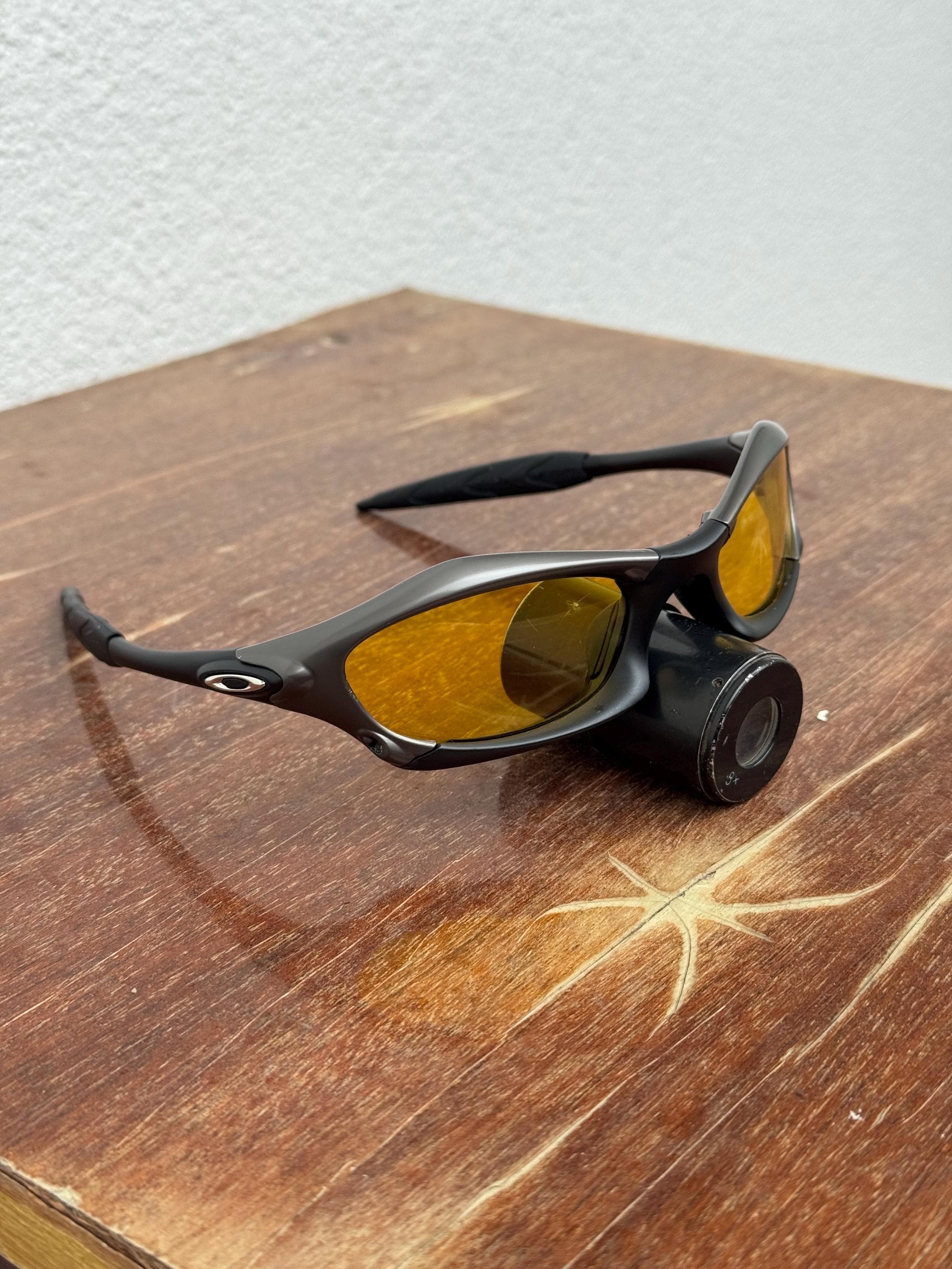 Oakley Splice Sunglasses Yellow Polarized Gray Iridium Minute Eye