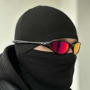 Солнцезащитные очки Oakley Minute 1.0 Black and Purple Eye Jacket Redux Prizm Iridium Mens Y2K Vintage Plate 90s Polaroized