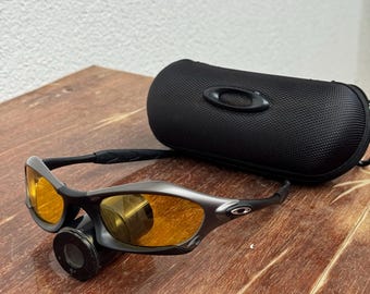 Oakley Splice Sunglasses Yellow Polarized Gray Iridium Minute Eye