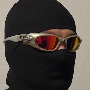 Gafas de sol polarizadas Oakley Plate Y2K vintage: Silver Red Iridium Prizm Juliet X Metal Eye Jacket imagen 1