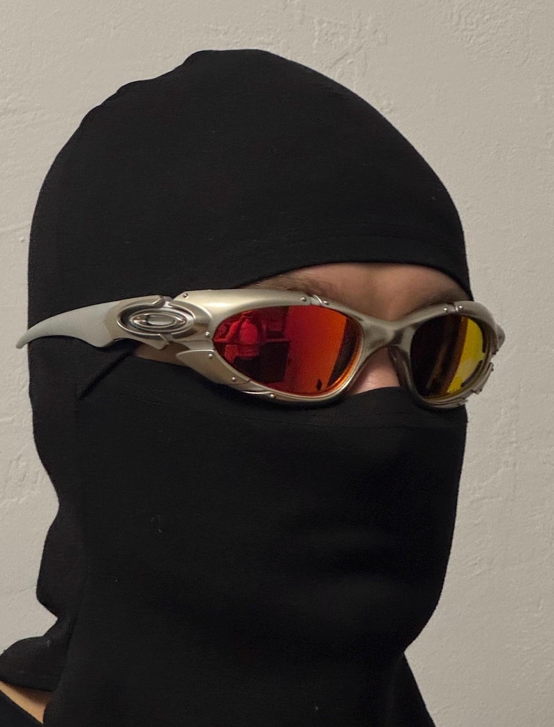 Gafas de sol polarizadas Oakley Plate Y2K vintage: Silver Red Iridium Prizm Juliet X Metal Eye Jacket imagen 1