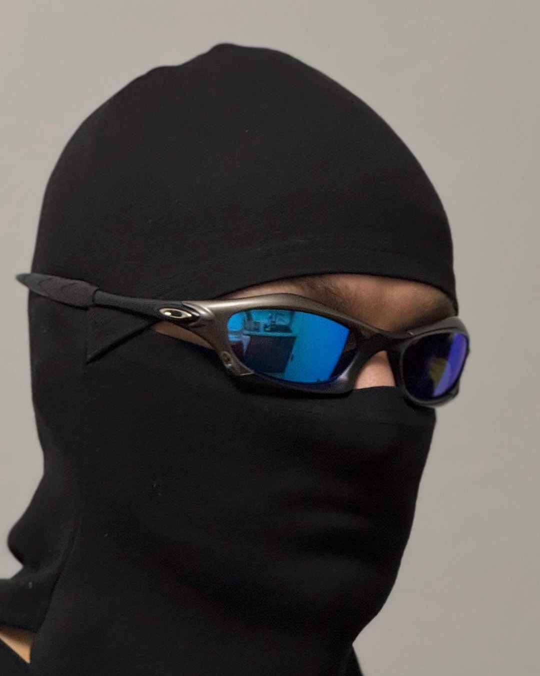 Oakley Splice Sunglasses Mirrored Polarized Gray Blue Iridium