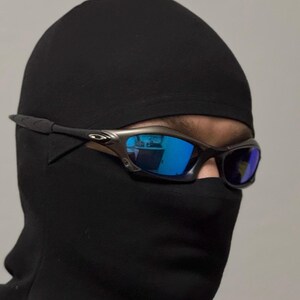 Oakley Splice Sunglasses Mirrored Polarized Gray Blue Iridium