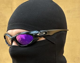 90’s Metal Black and Purple Oakley Plate Y2k Rare Vintage Gorpcore Polarized Sunglasses USA Prizm