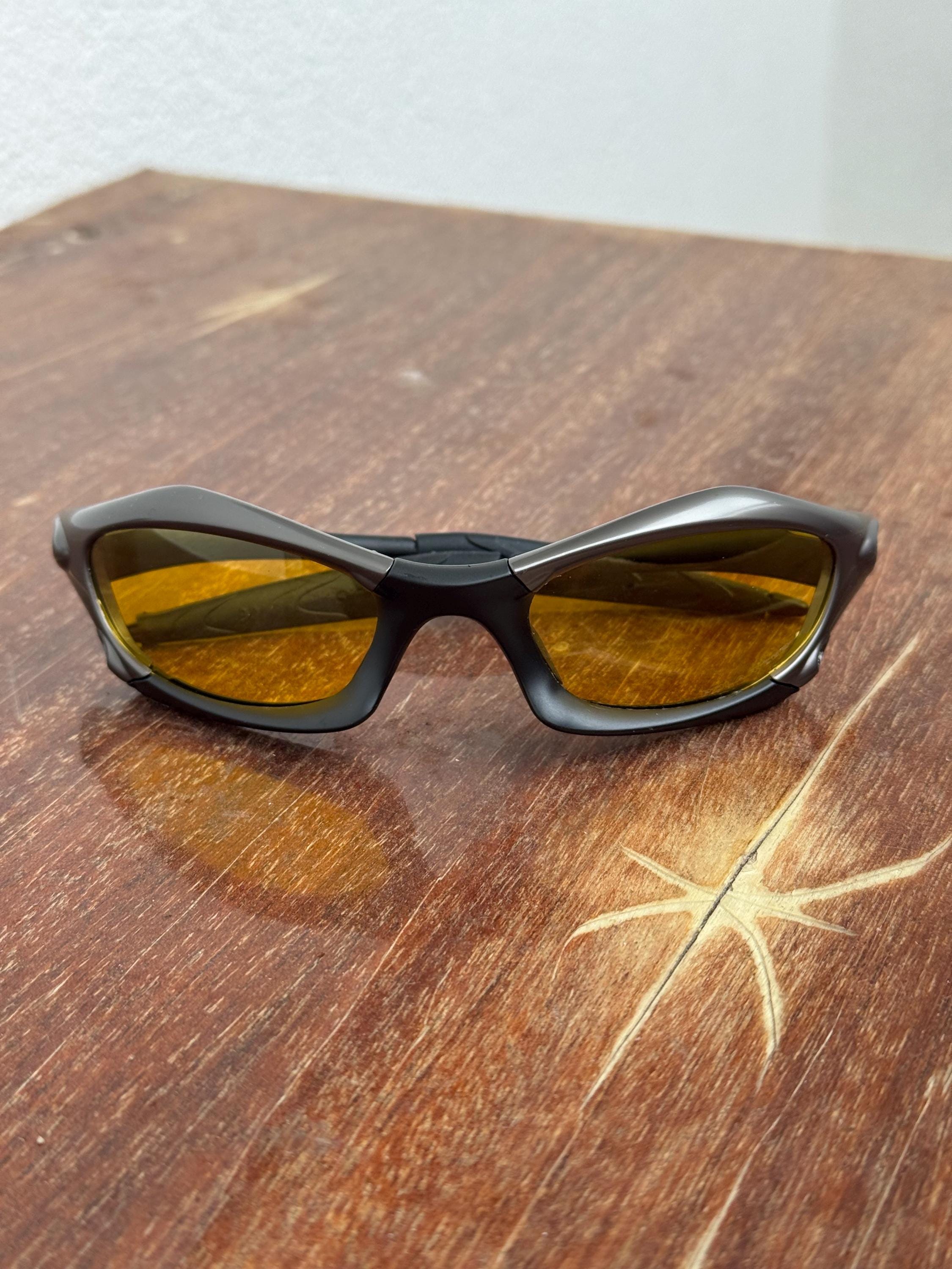 Oakley Splice Sunglasses Yellow Polarized Gray Iridium Minute Eye