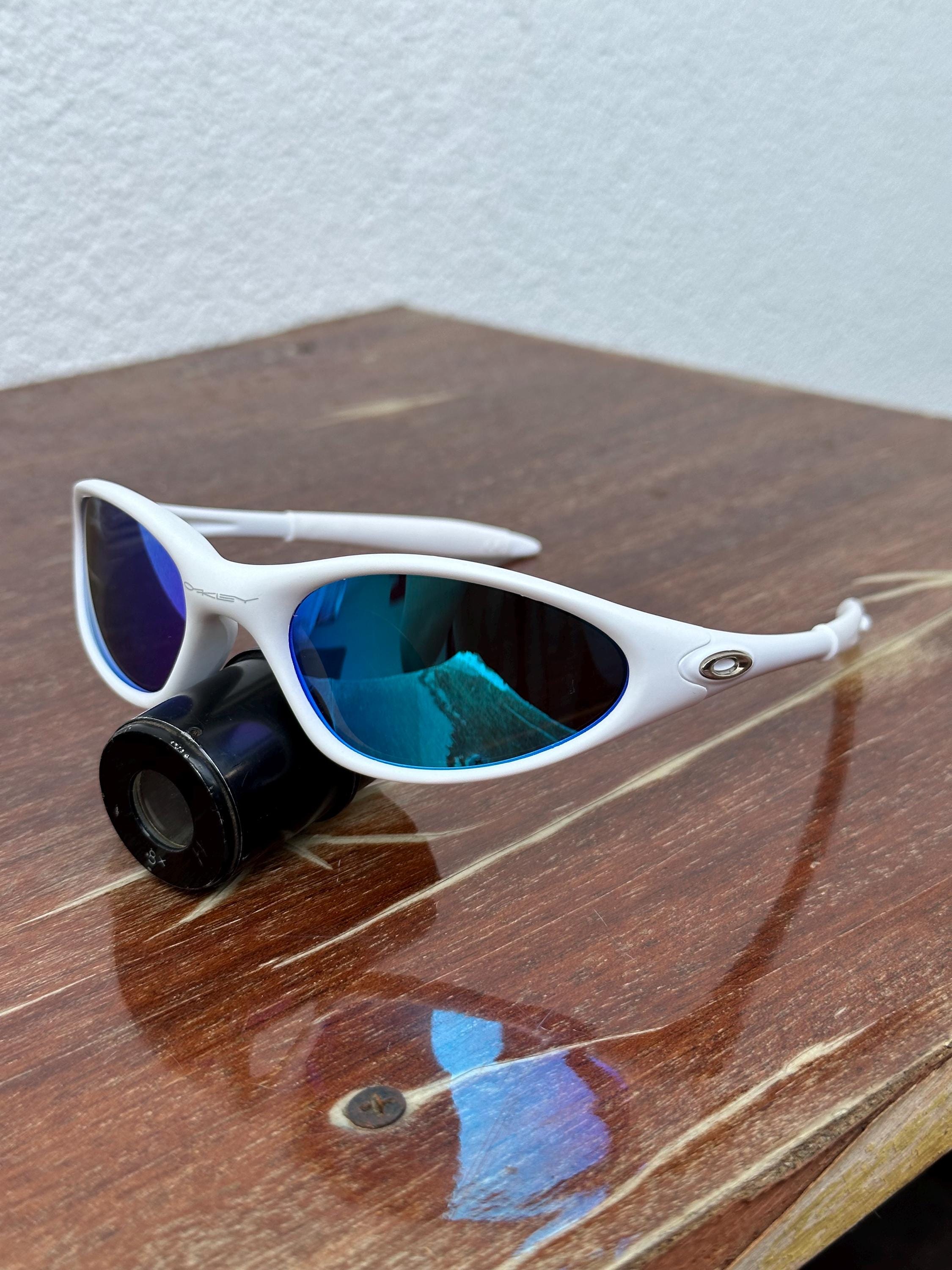 Редкие белые Oakley Minute 1.0 Blue Black Eye Jacket Redux Prizm