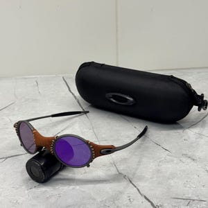 Oakley Mars Läder Michael Jordon Juliet X Metal Plasma Iridium Polariserade Solglasögon Y2K Vintage 90s Sällsynta Gorpcore USA Prizm Plate Romeo bild 2