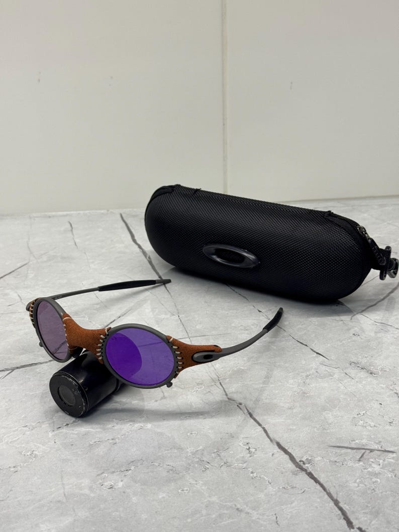 Oakley Mars Läder Michael Jordon Juliet X Metal Plasma Iridium Polariserade Solglasögon Y2K Vintage 90s Sällsynta Gorpcore USA Prizm Plate Romeo bild 2