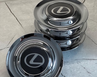 Zestaw 4 srebrnych zaślepek do kół Ghost Floating Center Caps Spin Forigato Levitates 182 mm LX RX RS Vossen Mansory Big XL Acura Toyota
