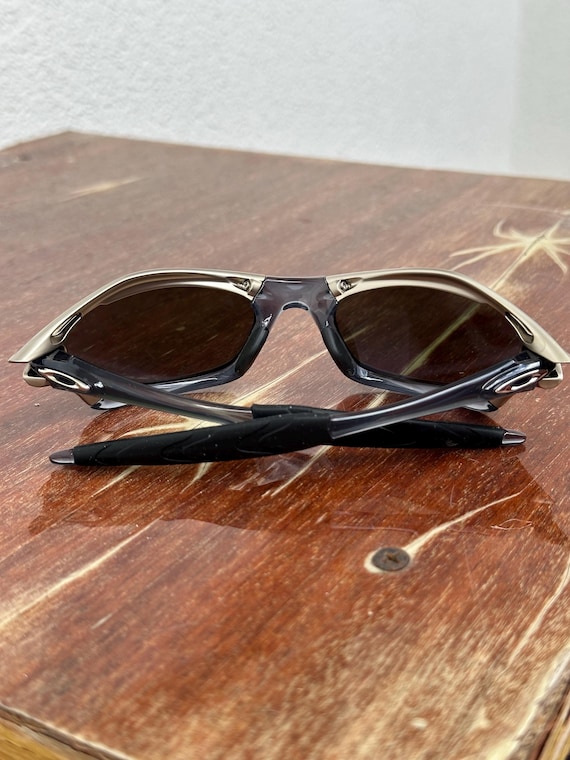 90's Oakley Splice Vintage Gray and Purple Metal Sunglasses