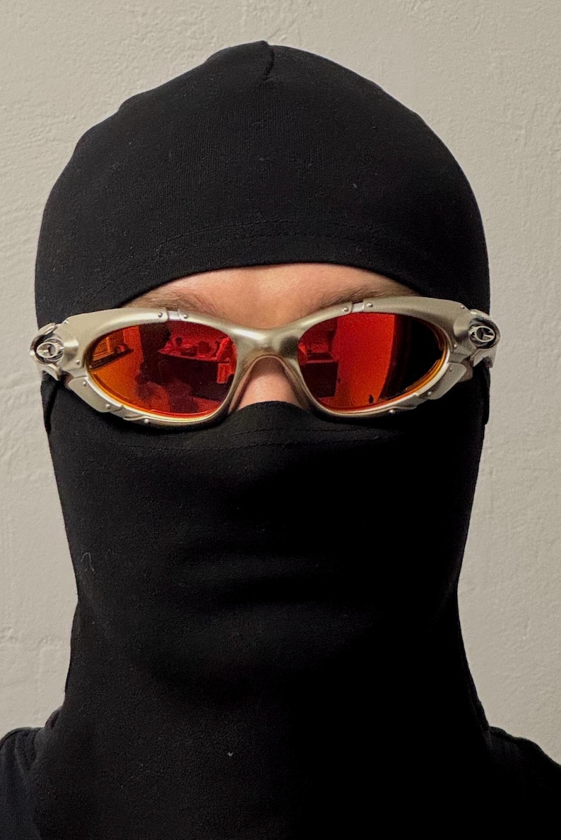 Gafas de sol polarizadas Oakley Plate Y2K vintage: Silver Red Iridium Prizm Juliet X Metal Eye Jacket imagen 2