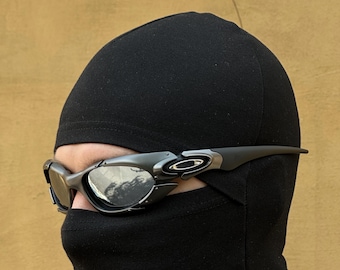 Солнцезащитные очки Oakley Plate Y2k Rare Vintage Gorpcore Polarized Sunglasses 90-х годов, черные, красные, винтажные, США