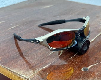 オークリー サングラスsplice y2kテック系 Y2K Vintage Oakley Splice - Orange Lens Grey/Black Frame | eBay