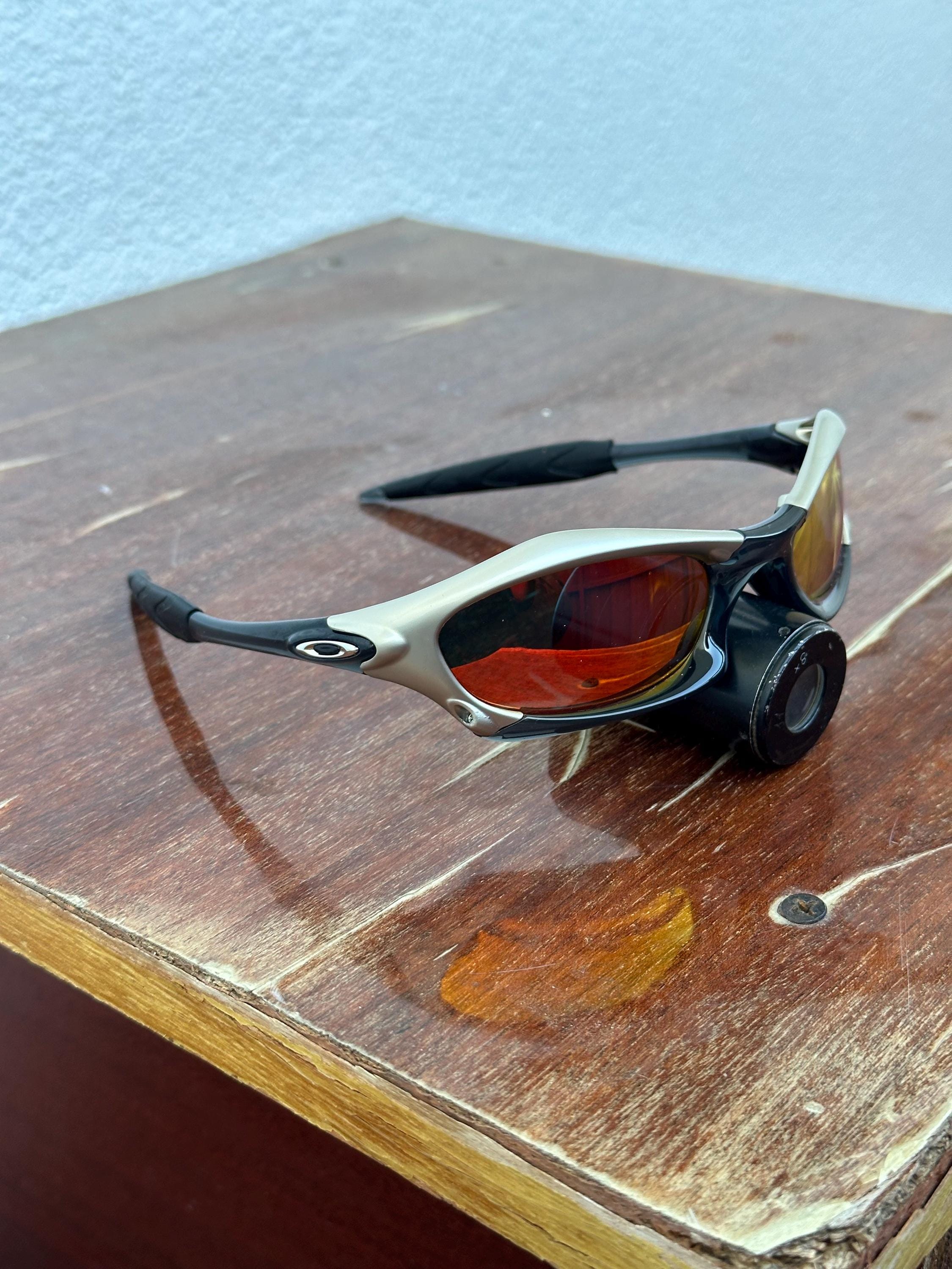 Солнцезащитные очки Oakley Splice Vintage Grey and Red Metal 90-х