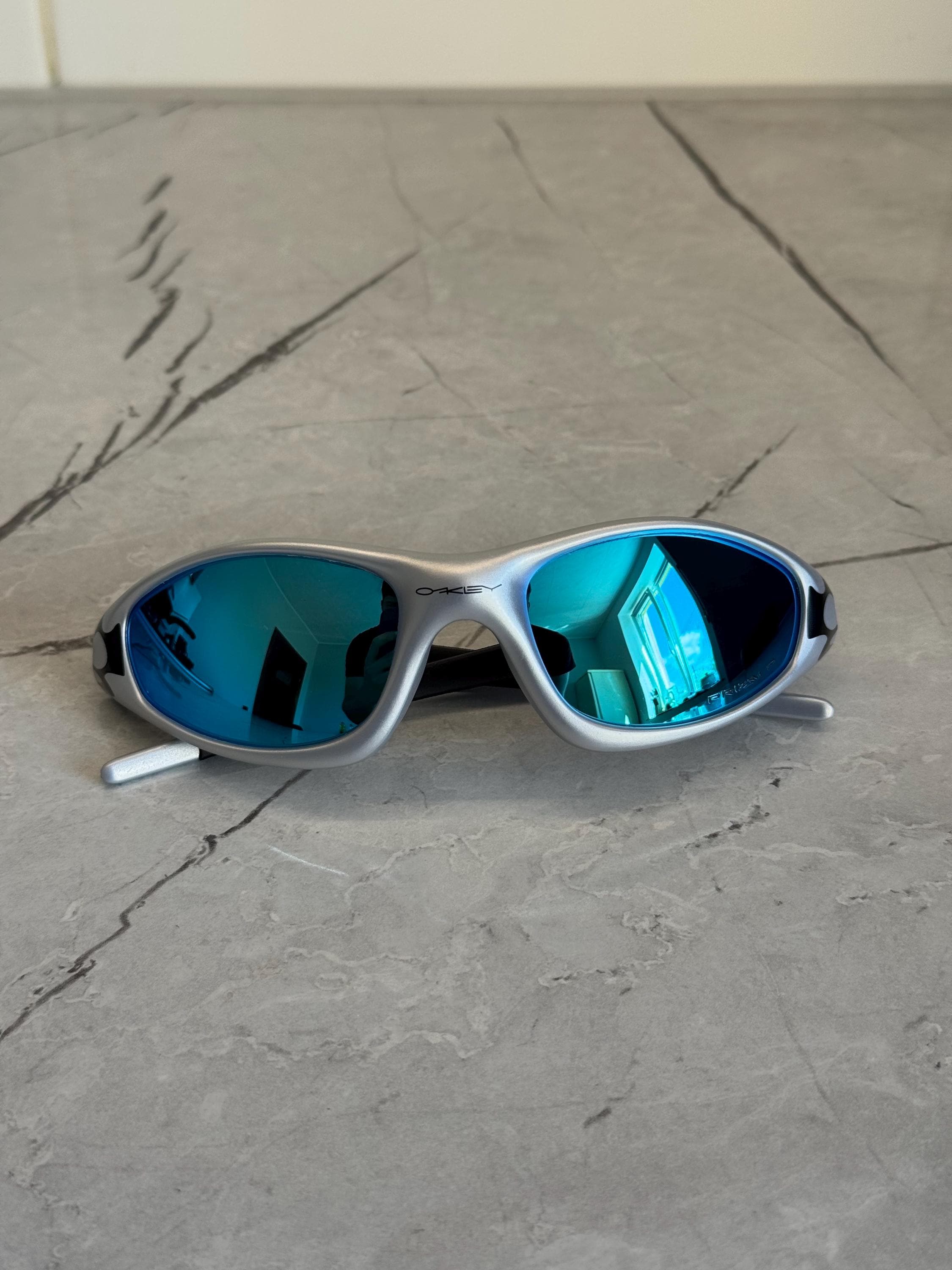 Oakley Staright Blue 1.0 Eye Jacket Splice Vintage Y2K Juliet