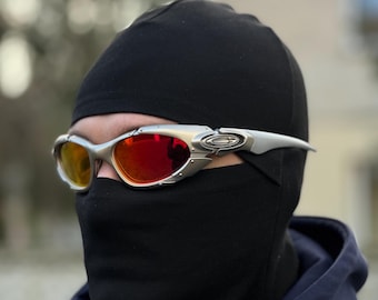 90's Metal White Red Oakley Plate Y2k Rare Vintage Gorpcore