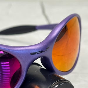 Oakley Golf Eye Jacket Minute 1.0 Lila och Svarta Redux Iridium Herrsolglasögon Prizm P Y2K Vintage Plate 90s Polariserade bild 4
