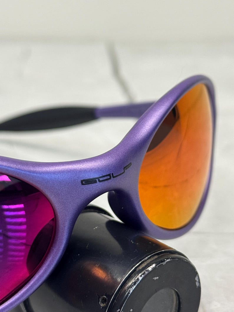 Oakley Golf Eye Jacket Minute 1.0 Lila och Svarta Redux Iridium Herrsolglasögon Prizm P Y2K Vintage Plate 90s Polariserade bild 4