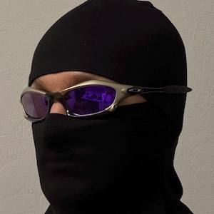 90’s Oakley Splice Vintage Gray and Purple Metal Sunglasses Gorpcore USA Y2K Polarized Iridium X Metal Juliet image 3