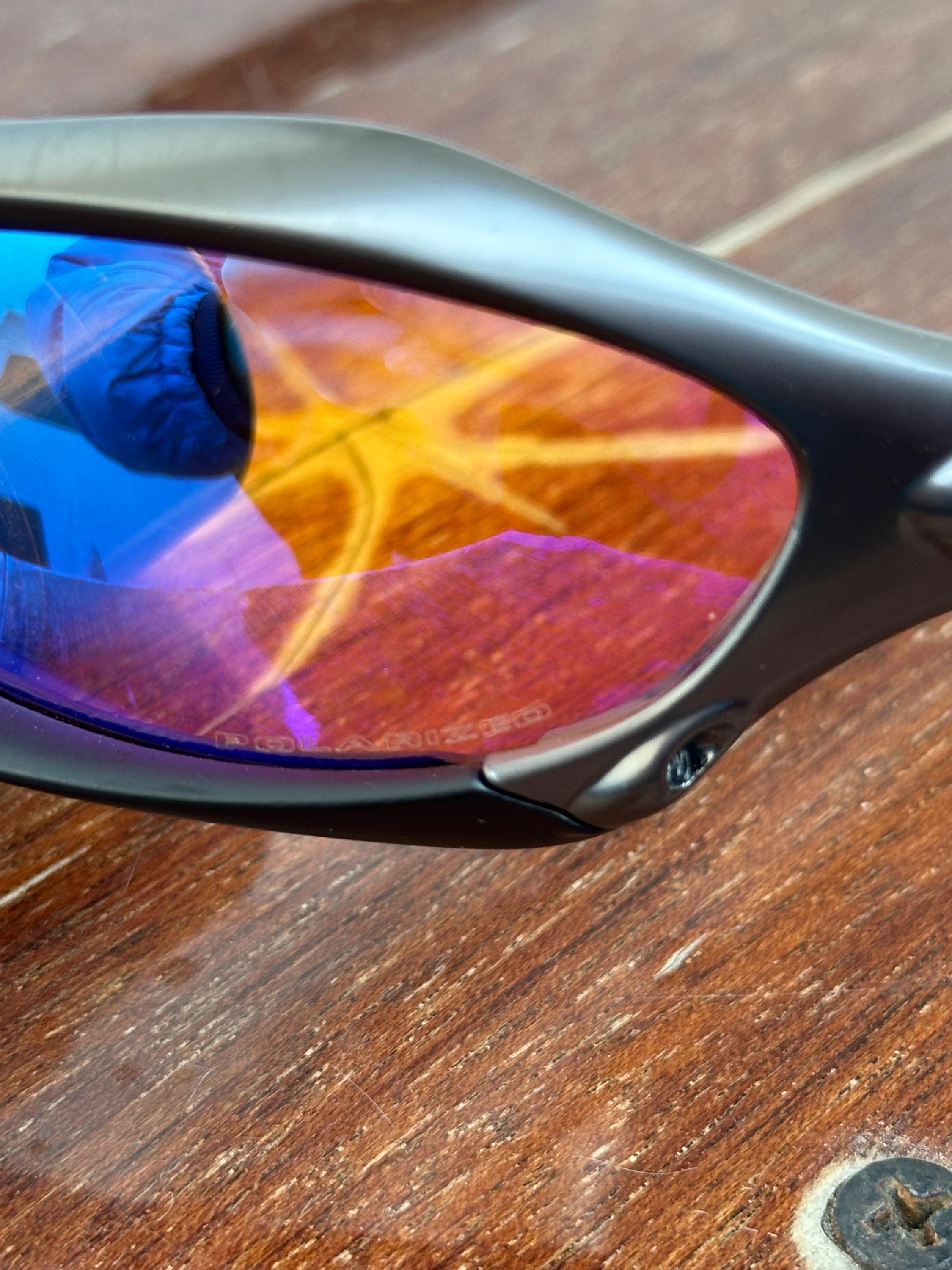 90's Oakley Splice Vintage Rainbow and Gray Metal Sunglasses