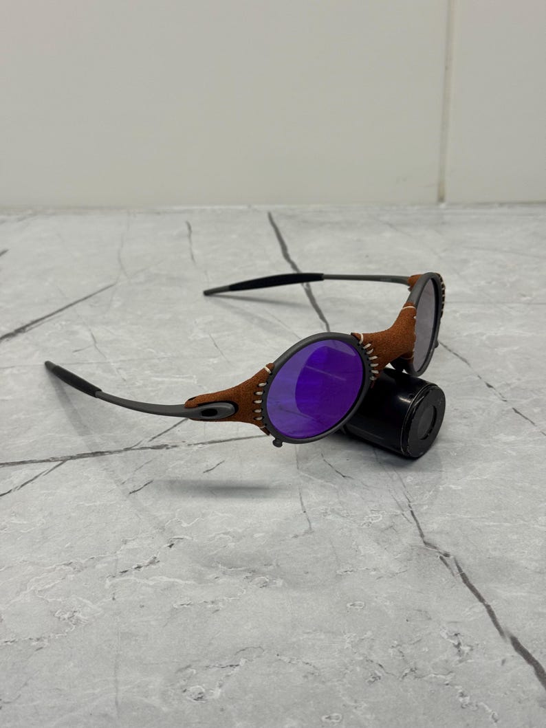 Oakley Mars Läder Michael Jordon Juliet X Metal Plasma Iridium Polariserade Solglasögon Y2K Vintage 90s Sällsynta Gorpcore USA Prizm Plate Romeo bild 7