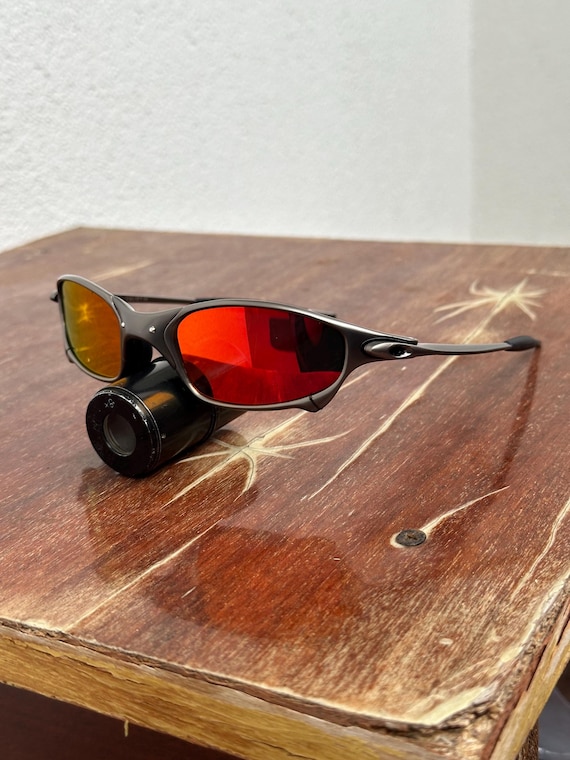 Oakley Juliet X Metal Plasma Iridium Grey Red Polarized Y2K