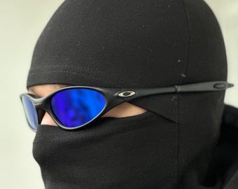 Oakley Minute 1.0 Black and Blue Eye Jacket Redux Prizm Iridium Мужские солнцезащитные очки Y2K Vintage Plate 90s Polaroized