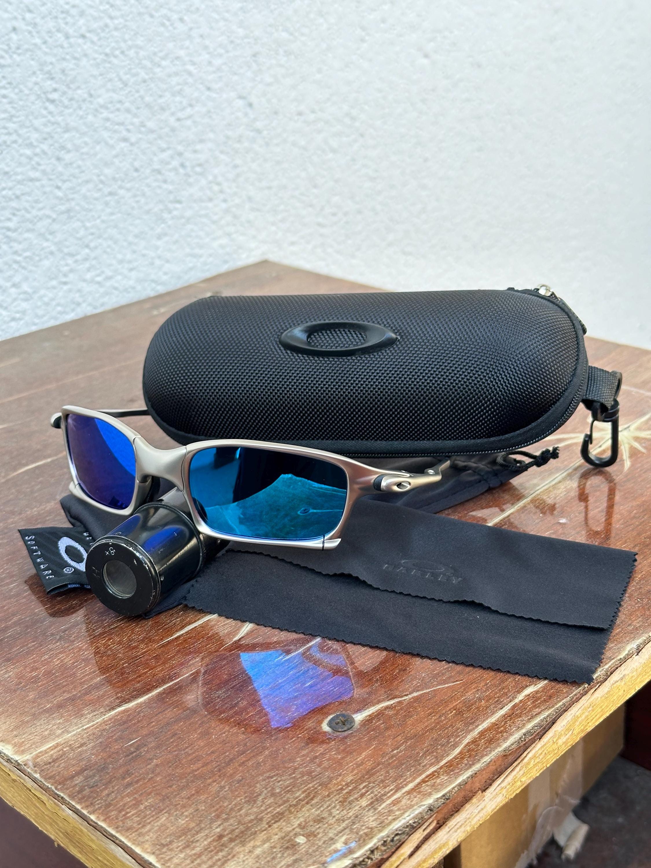 Oakley X-squared Juliet X Metal Plasma Iridium Gray Blue Polarized