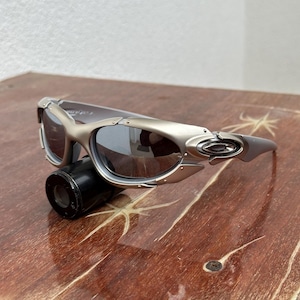 Солнцезащитные очки Oakley Plate Y2k Rare Vintage Gorpcore Polarized Sunglasses 90-х годов, редкие винтажные, серебристо-серые, США