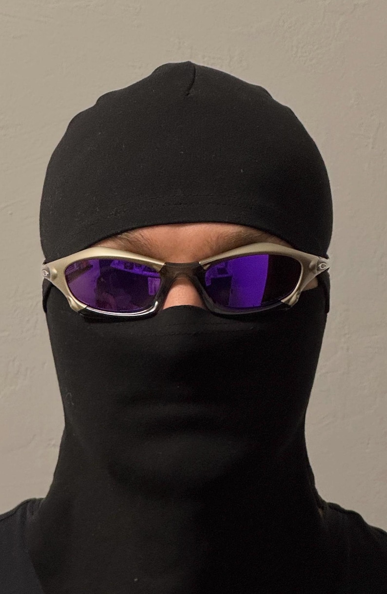 90’s Oakley Splice Vintage Gray and Purple Metal Sunglasses Gorpcore USA Y2K Polarized Iridium X Metal Juliet image 2