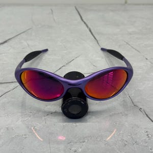 Oakley Golf Eye Jacket Minute 1.0 Lila och Svarta Redux Iridium Herrsolglasögon Prizm P Y2K Vintage Plate 90s Polariserade bild 1