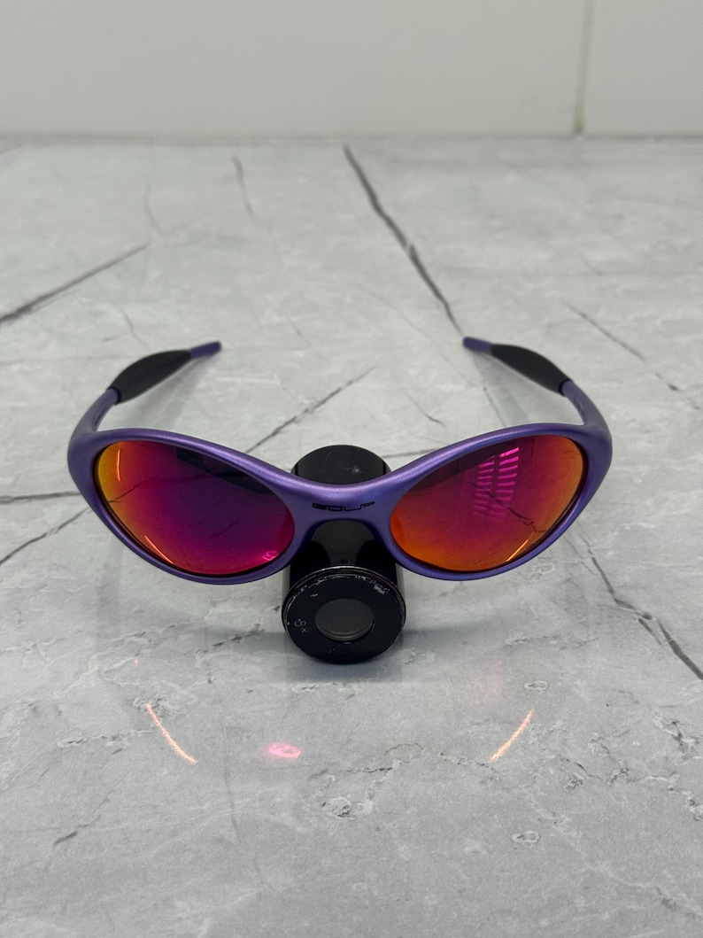 Oakley Golf Eye Jacket Minute 1.0 Lila och Svarta Redux Iridium Herrsolglasögon Prizm P Y2K Vintage Plate 90s Polariserade bild 1