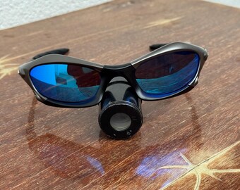 Oakley Splice Sunglasses Mirrored Polarized Gray Blue Iridium