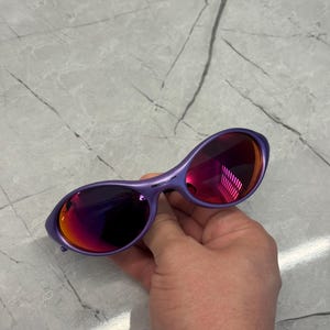 Oakley Golf Eye Jacket Minute 1.0 Lila och Svarta Redux Iridium Herrsolglasögon Prizm P Y2K Vintage Plate 90s Polariserade bild 8