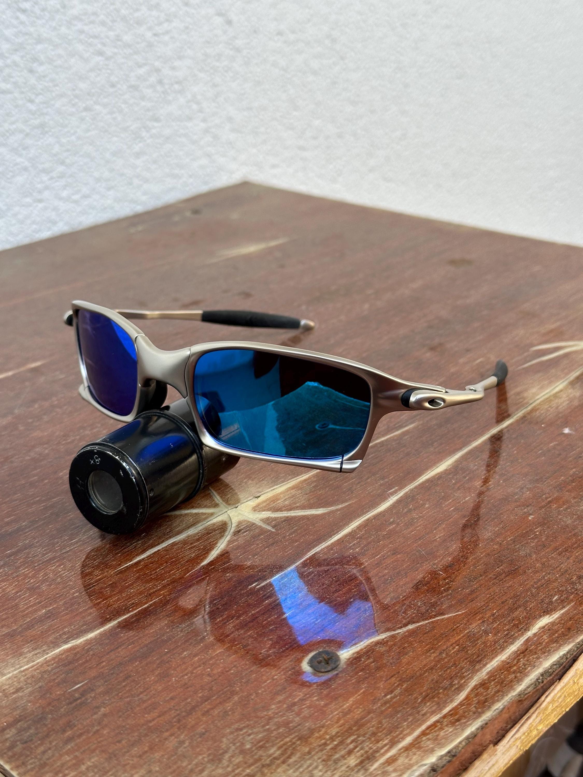 Oakley X-squared Juliet X Metal Plasma Iridium Gray Blue Polarized