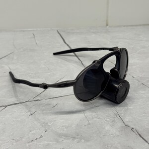 Oakley Madman Badman Black Juliet X Metal Plasma Iridium Polarized Sunglasses Y2K Vintage 90s Rare Gorpcore USA Prizm Plate Minute Romeo image 7