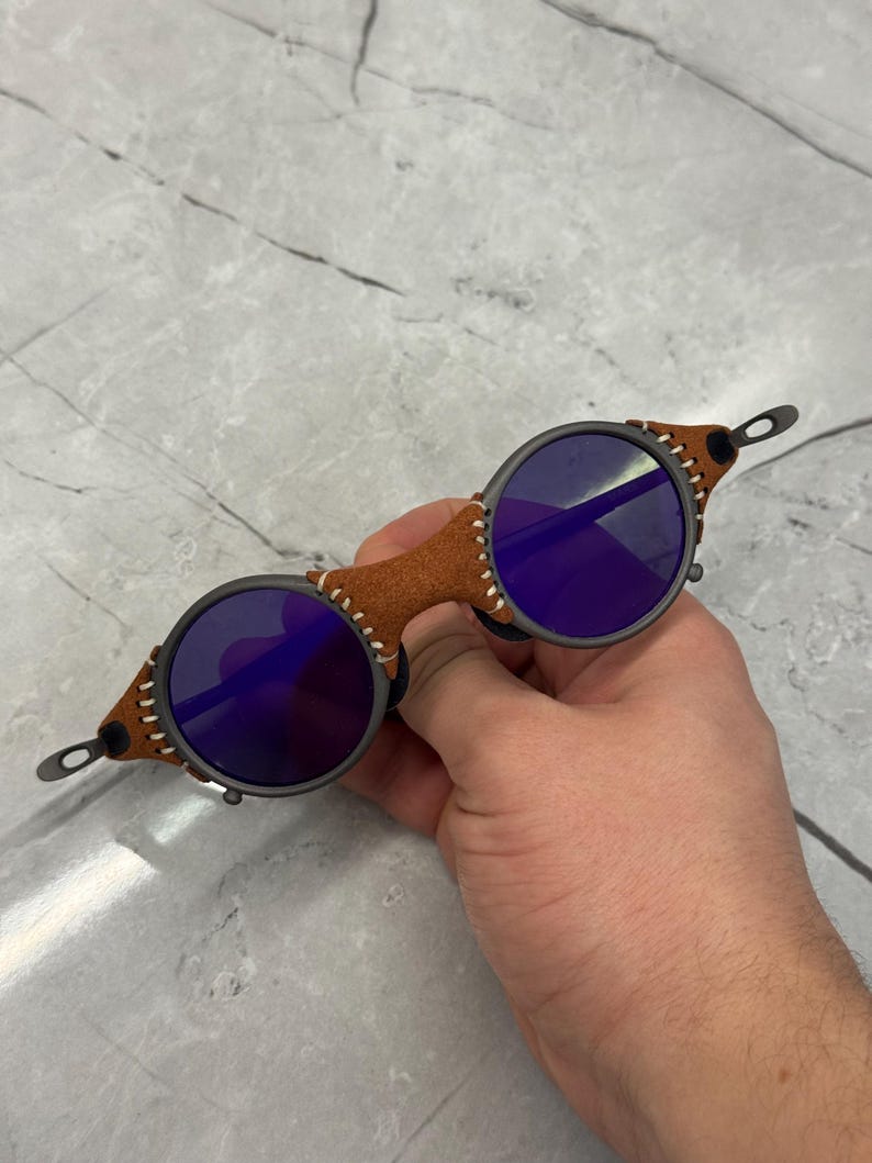 Oakley Mars Läder Michael Jordon Juliet X Metal Plasma Iridium Polariserade Solglasögon Y2K Vintage 90s Sällsynta Gorpcore USA Prizm Plate Romeo bild 8