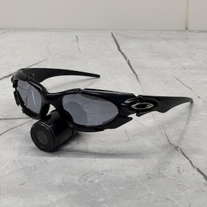 Oakley Plate Black Mirrored 90s Y2k Rare Vintage Gorpcore Polarized Sunglasses USA Eye jacket X Metal Juliet Splice Hunting image 1