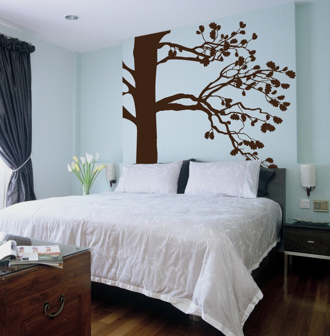 Big Tree Vinyl Wall Decal, Floor to Ceiling Tree Graphic, Removable