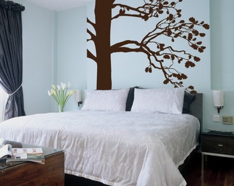 Big Tree Vinyl Wall Decal, Floor to Ceiling Tree Graphic, Removable Vinyl Wall Graphic, Extra Large Tree Art, Mid Century Modern, Minimalist