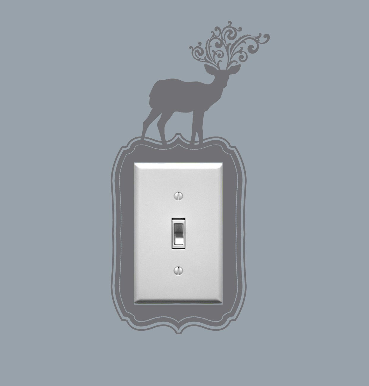 Deer Light Switch Wall Decals, Light Switch Embellishment, Deer Motif…
