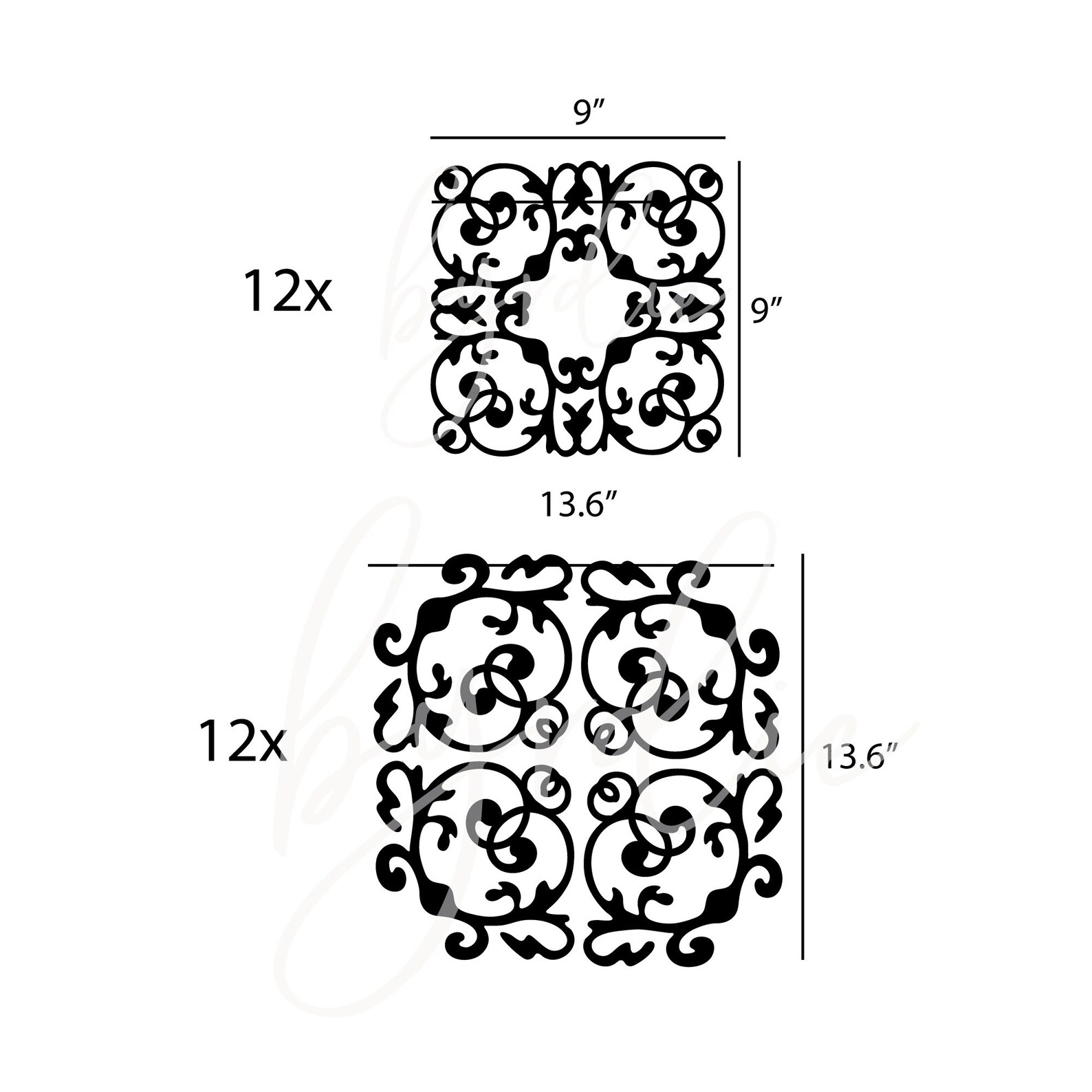 Classic Medallions Wall Pattern Vinyl Wall Decal Removable Etsy