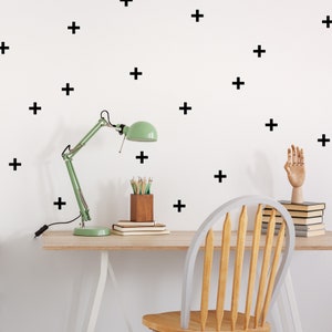 Small 1 Shape Decal Sets, Vinyl Wall Graphics, Star Wall Stickers, Like Removable Wallpaper, Little Vinyl Hearts, Scandinavian Design image 3