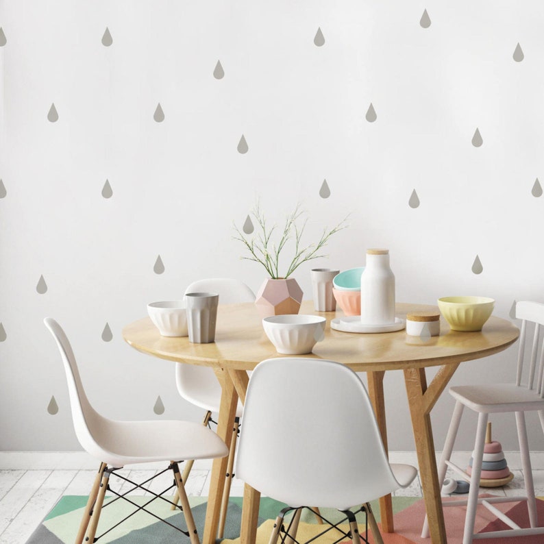 Small 1 Shape Decal Sets, Vinyl Wall Graphics, Star Wall Stickers, Like Removable Wallpaper, Little Vinyl Hearts, Scandinavian Design image 4