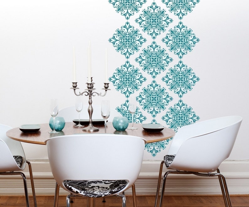 Vinyl Wall Decals Scroll Damask Pattern 18 Graphics Wallpaper Sticker Large