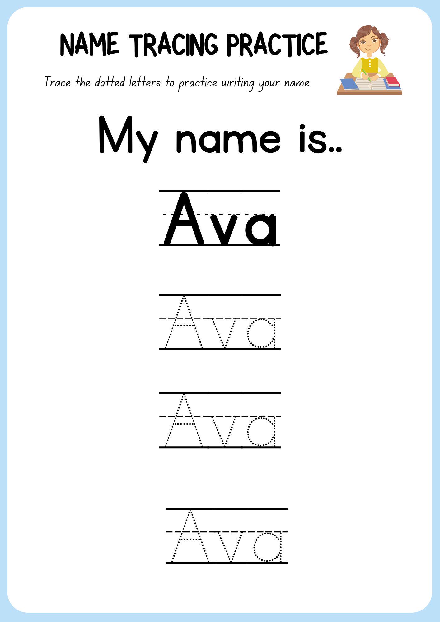 Custom Made Name Tracing Practice for Those Unique Names - Etsy