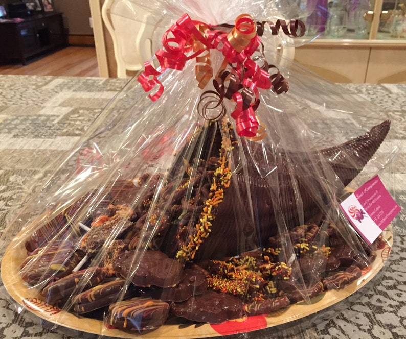 Chocolate Cornucopia Filled With Chocolate Goodies Etsy