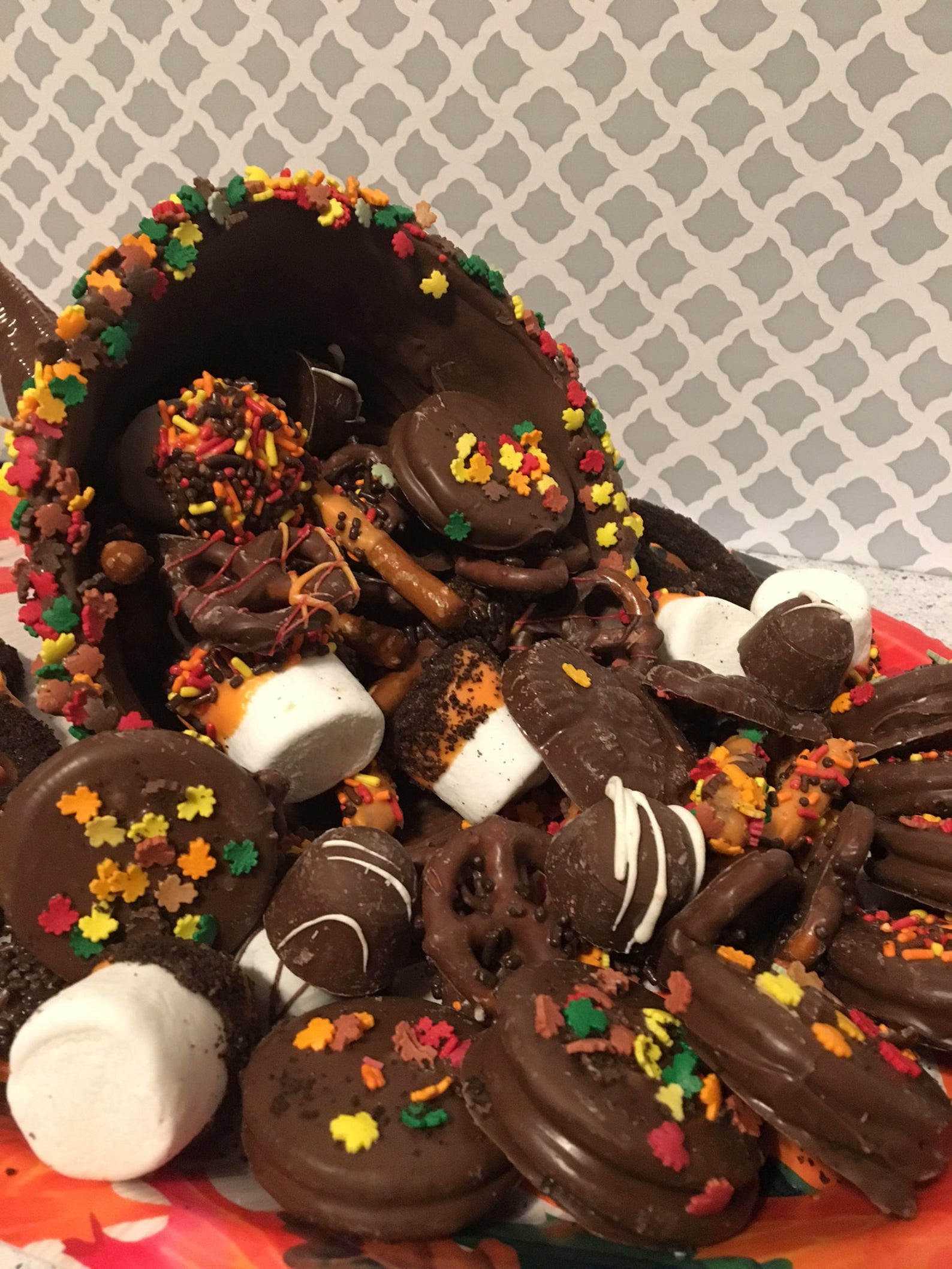 Chocolate Cornucopia Filled With Chocolate Goodies Etsy