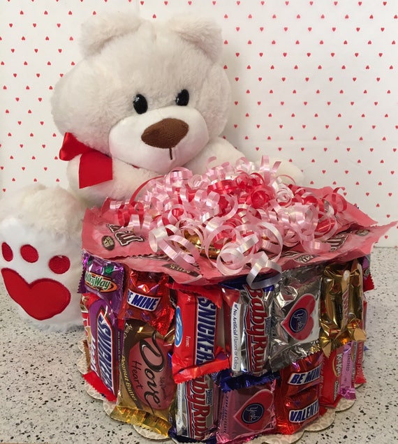 teddy bear with candy
